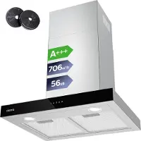 CIARRA Wandhaube 60cm A+++ Dunstabzugshaube 706 m³/h WIFI +APP & Touch Control Boost VMS6102