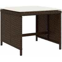 vidaXL 17-tlg. Garten-Essgruppe mit Kissen Braun Poly Rattan