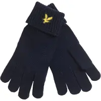 Lyle & Scott Handschuhe aus Merinowollmischung – Marineblau