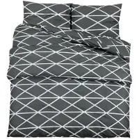 vidaXL Bettwäsche-Set Grau 135x200 cm Baumwolle