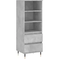 vidaXL Highboard Betongrau 40x36x110 cm Holzwerkstoff