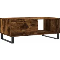 vidaXL Couchtisch Räuchereiche 90x50x36,5 cm Holzwerkstoff