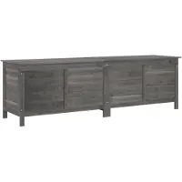 vidaXL Gartentruhe Anthrazit 198,5x50x56,5 cm Massivholz Tanne