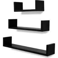 vidaXL Wandregale 6 Stk. Schwarz