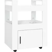 vidaXL Küchenwagen Weiß 60x45x80 cm Holzwerkstoff