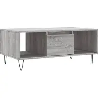 vidaXL Couchtisch Grau Sonoma 90x50x36,5 cm Holzwerkstoff
