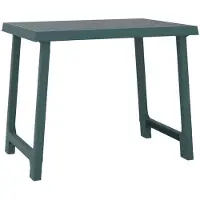 vidaXL Campingtisch Grün 79x56x64 cm PP Holzoptik