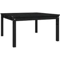vidaXL Gartentisch Schwarz 82,5x82,5x45 cm Massivholz Kiefer