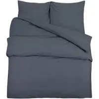 vidaXL Bettwäsche-Set Anthrazit 155x220 cm Baumwolle
