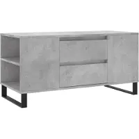 vidaXL Couchtisch Betongrau 102x44,5x50 cm Holzwerkstoff