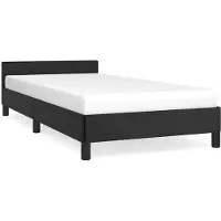 vidaXL Bettgestell mit Kopfteil ohne Matratze Schwarz 80x200 cm