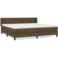 vidaXL Boxspringbett mit Matratze Dunkelbraun 200x200 cm Stoff
