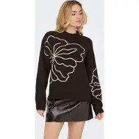 JDY Strickpullover "JDYJELLA L/S FLOWER PULLOVER KNT NOOS" Materialmix, regular fit