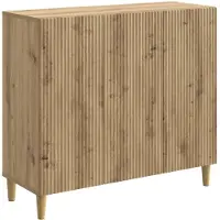 vidaXL Sideboard Artisan-Eiche 89 x 34,5 x 80 cm Holzwerkstoff
