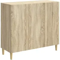 vidaXL Sideboard Sonoma-Eiche 89 x 34,5 x 80 cm Holzwerkstoff