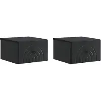 vidaXL Wandmontierter Nachttisch 2 stk. Schwarz 33 x 34,5 x 20 cm