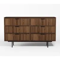 AX Living Nordiva Kommode mit Schublade 150 cm Warmia Walnut Holz Modern