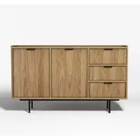 AX Living Nordiva Kommode mit Schublade 150 cm Hikora Natur Holz Sideboard