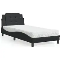 vidaXL Bettgestell ohne Matratze "Zadar" Schwarz 90x200 cm Kunstleder