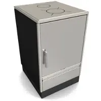 Glutos Küchenherd HH 02 S | edelstahl | Scharnier rechts | 5,5 kW