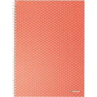 Esselte Notesbog Ess Colour'Breeze A4 linj.koral - (4 stk.)