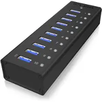 Icy Box Ib-ac6110 10-port Usb 3.0 Hub Adapter