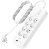 Belkin SRB003CA2M, 900 J, 8 AC-Ausgänge, Typ E, Typ E, Weiß, 2 m