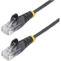 StarTech.com .com 3 m Cat6-Kabel - Schlank - Snagless RJ45-Anschlüsse - Schwarz, 3 m, Cat6, U/UTP (UTP), RJ-45, RJ-45, Schwarz