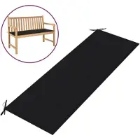 vidaXL Gartenbank-Auflage Schwarz 150x50x4 cm Oxford-Gewebe