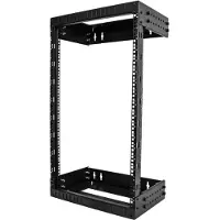 StarTech.com .com 18HE Netzwerkschrank 19 Zoll für Wandmontage - Einstellbare Tiefe 30 - 50 cm - 2 Pfosten Open Frame Serverschrank/Wandrack/Server rack - Käfigmuttern & Schrauben (RACK-18U-20-WALL-OA)