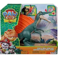 Paw Patrol : Der Dino Film, Rise & Roll Dino Set, Rex-Figur mit Spinosaurus-Dinofigur, Batterien erforderlich, 430 g