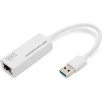 Digitus Gigabit Ethernet USB-3.0-Adapter, Weiß, China, Windows 7, Vista, XP and Mac OS 10.6/10.7, IEEE 802.3, IEEE 802.3ab, IEEE 802.3az, IEEE 802.3u