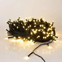 Spetebo LED Weihnachts Lichterkette warm weiß - 30 m / 300 LED - Garten Deko Beleuchtung