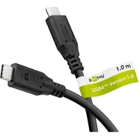Goobay USB-C-Kabel, USB4, 1 m, schwarz