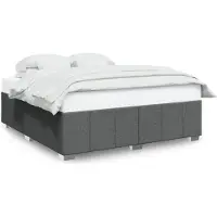 vidaXL Bettgestell ohne Matratze Dunkelgrau 180x200 cm Stoff