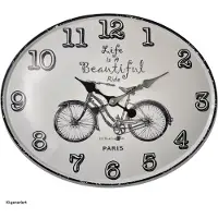 HTI Wanduhr im Fahrrad-Design, 49 cm breit