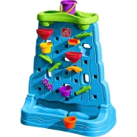 Step2 Waterfall Discovery Wall Wasserspielzeug | Wasserspieltisch für Kinder inkl. 13-teiligem Zubehör Set | Garten Wasser Spielzeug in Blau