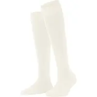 Falke ClimaWool Damen Kniestrümpfe, 37-38, Weiß, Uni, Schurwolle