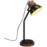 vidaXL Schreibtischlampe 25 W Schwarz 18x18x60 cm E27