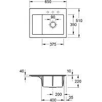 Villeroy & Boch 331301FU EB-SP Subway 45 Compact 650x510mm