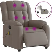 Syfax Massagesessel Elektrisch Taupe Stoff