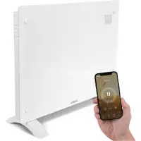 Vonroc Glasplatten-Konvektorheizgerät – 1500W – Weiß | Manuelle und WLAN-Steuerung