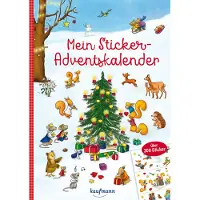 Kaufmann Adventskalender für Kinder ab 3 Jahren mit über 300 Stickern und 24 Hintergründen zum Gestalten von Weihnachtsszenen mit Tieren
