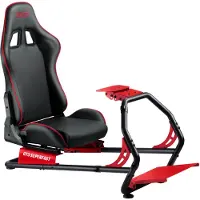 Oplite GT3 Superfast V2, Rennsport-Cockpit, Schwarz, Rot, Stahl, 100 kg, Thrustmaster, Logitech, Turtle Beach, Moza and Fanatec, 572 mm