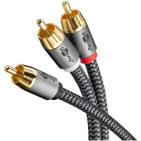 Goobay Cinch Y-Kabel, 10 m, Sharkskin Grey