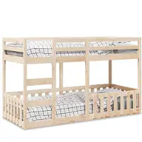 vidaXL Etagenbett 80x200 cm Massivholz Kiefer