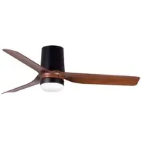 Faro DC Deckenventilator Mini Punt Tub Schwarz-Nussbaum mit LED
