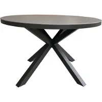 Mr. Deko Tisch Almeria 120cm rund light grey Aluminium