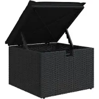 vidaXL 8-tlg. Garten-Sofagarnitur mit Kissen Schwarz Poly Rattan