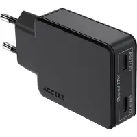 Accezz Ultra Slim GaN Ladegerät - 2x USB-C - 65 W - Schwarz